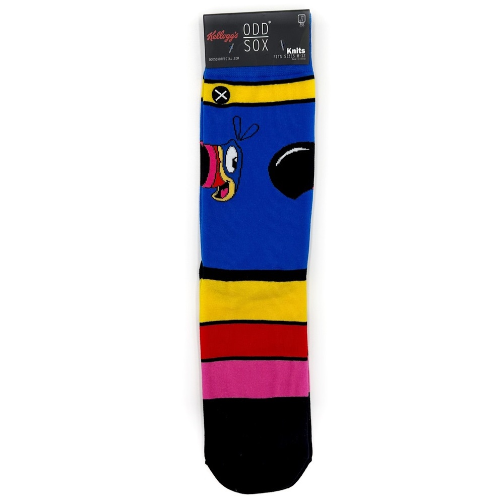 Odd Sox Froot Loops Cereal Crew Socks Mens Womens Toucan Sam Fun Novelty Gift